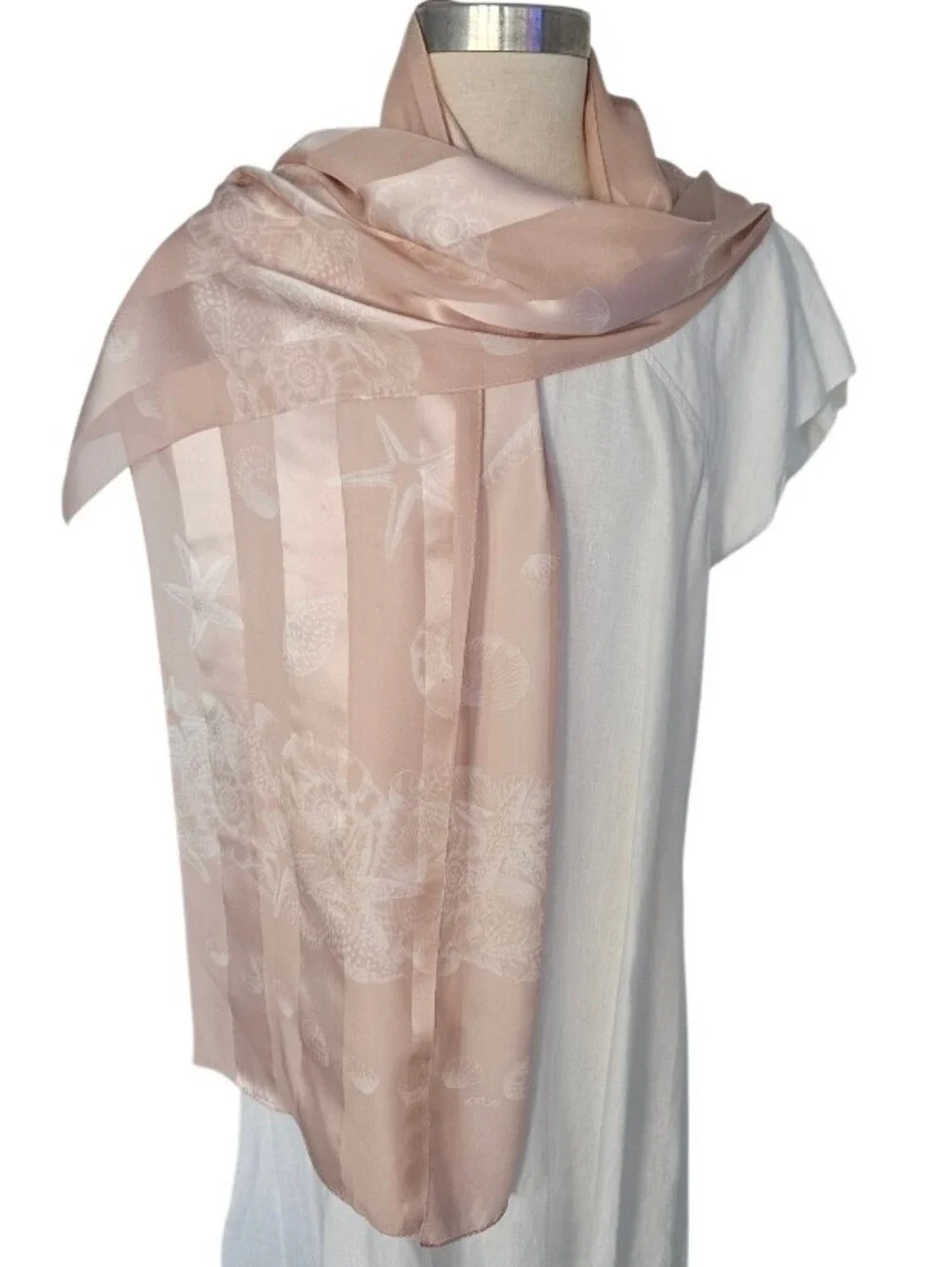 Echo Blush Pink 100% Silk Sheer Scarf - Women's Accessory